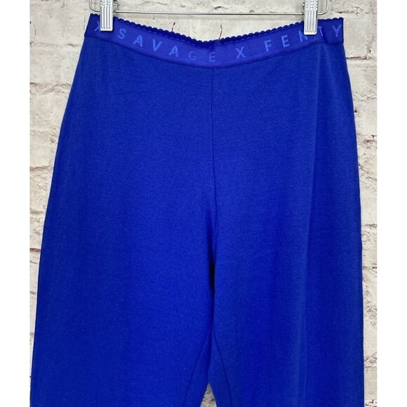 SAVAGE Fenty Pointelle Sleep Pant Dreamy Blue 100% Cotton Knit Size Small NEW - Picture 2 of 4
